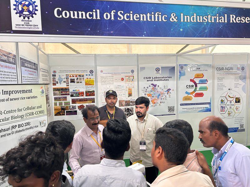 The CSIR pavilion stand at a science exhibition