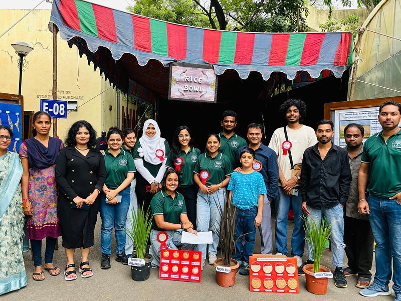 The lab team at their Rice Bowl stall during the open day